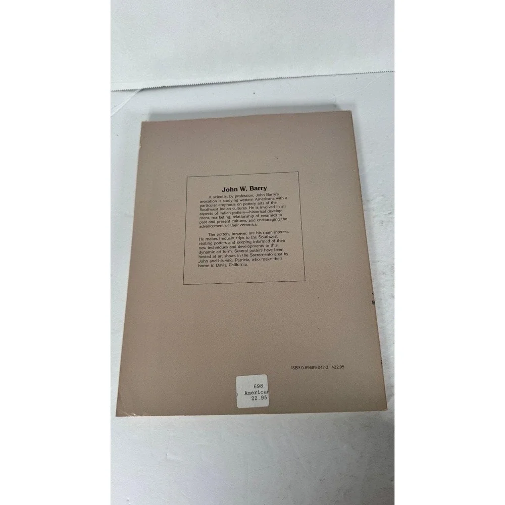 American Indian Pottery John W. Barry 1984 2nd Ed Identification Value Guide